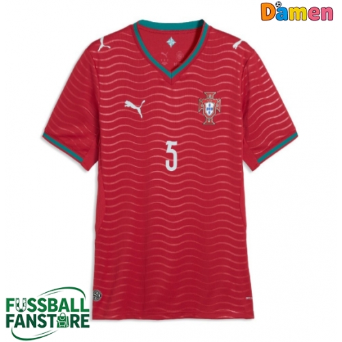 Portugal Diogo Dalot #5 Replik Heimtrikot Damen WM 2026 Kurzarm